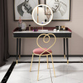 Nordic piano paint dressing table wrought iron solid wood beauty salon dressing table